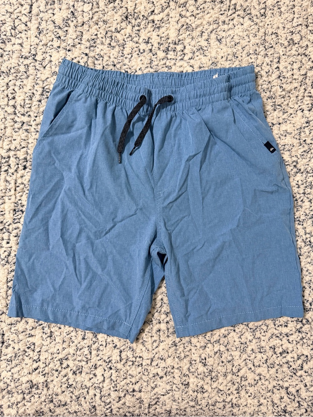 Quiksilver Men's Sky Blue Elastic Waist Athletic Shorts
